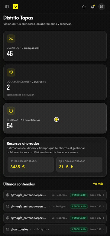La app de VIVIO en el móvil